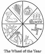 Pagan Wiccan Solstice sketch template