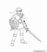 Zelda sketch template