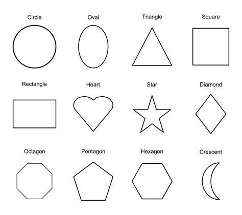 printable shapes chart     printablee
