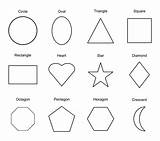 Shapes Printable Templates Geometric Chart Shape Printablee Preschool 2d Basic Source sketch template