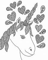 Unicorn Zentangle Coloring Pages Easy Drawings Doodle Intricate Patterns Draw Colouring Choose Board Craftsy sketch template