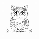 Owl Coloring Pages Patterns Eule Mandala Hibou Coloriage Tableau Choisir Un Jen sketch template