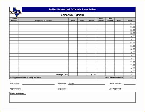 printable expense forms printable forms