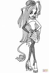 Jinafire Coloring Long Monster High Pages Dolls Printable sketch template