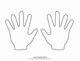 Hand Handprint Template Kids Coloring Templates Shape Preschool Blank Hands Printable Printables Print Outline Pages Color Patterns Stencil Pattern Mining sketch template
