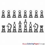 Schachfiguren Malen Drucken sketch template
