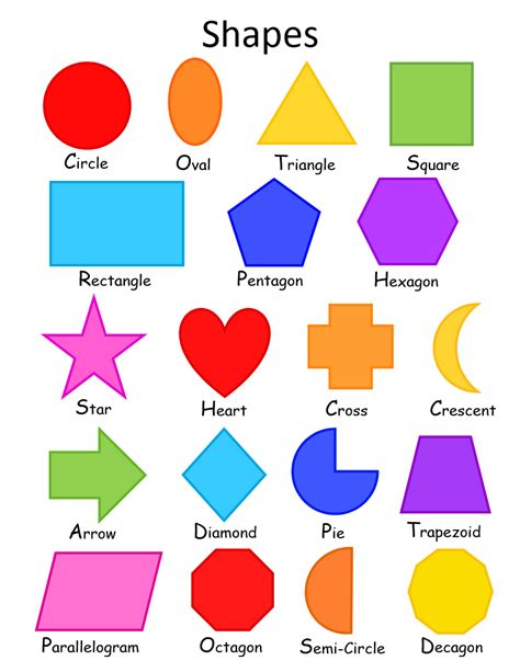 colorful shapes printable