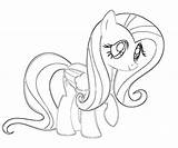 Coloring Fluttershy Pony Little Pages Mlp Popular Library Clipart Coloringhome sketch template