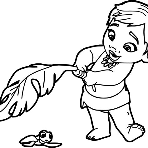 baby moana coloring pages stackeduphigh