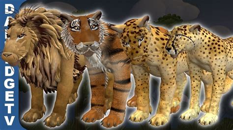 Spore Big Cats Tigers Lions Leopards Cheetahs Youtube