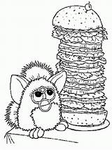 Coloring Burger Pages Cheeseburger King Furby Printable Hamburger Template Getdrawings Getcolorings Comments sketch template