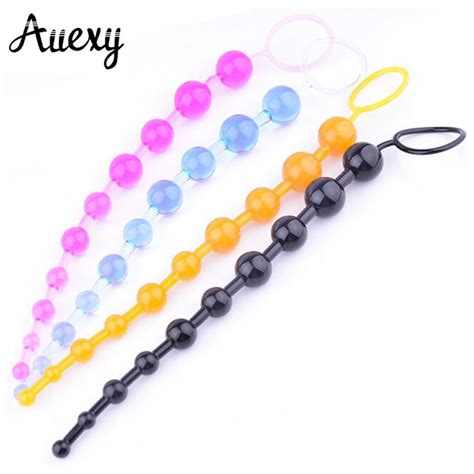 buy auexy sexo 10 beads tapon anal bead silicone butt