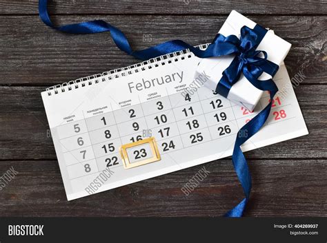 gift box calendar image photo  trial bigstock