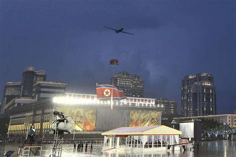north korea drones victory day parade north koreas kim jong  showcases  arsenal