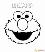 Elmo Coloring Easy Kids Sheet sketch template