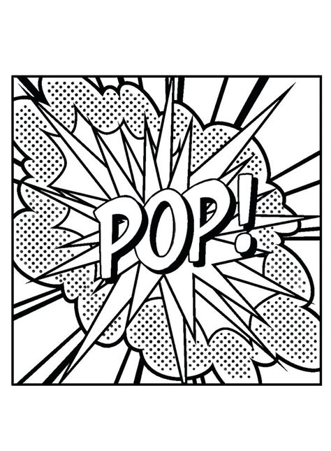 pop art coloring page  adults