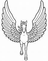 Coloringbay Unicorns Winged sketch template