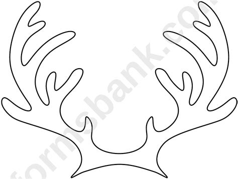 reindeer antler pattern  printable