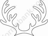 Reindeer Template Antler Printable Advertisement sketch template
