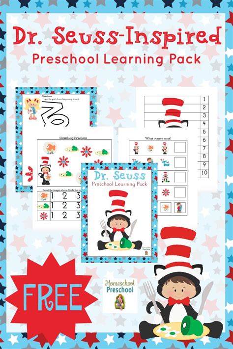 dr seuss inspired preschool learning pack