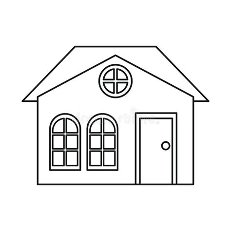 sketch  modern suburban house stock illustration illustration