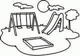 Playground Zabaw Plac Taman Kemudahan Awam Permainan Kolorowanki Dzieci Kolorowanka Rehm Clipground Simbol Enkel Fürs Dazu sketch template