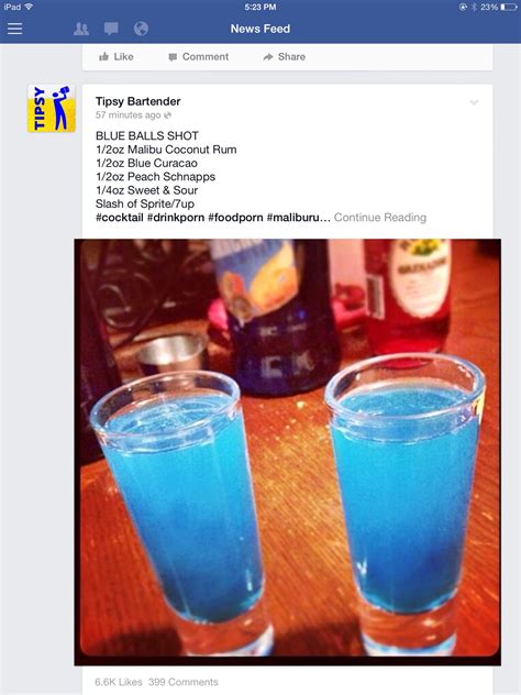 blue balls shot not good yummy drinks malibu coconut coconut rum