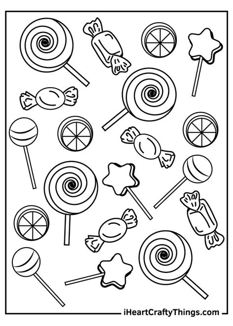 candy printable coloring pages