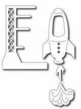Die Fra Rocket Dies Stamps Themed Space Launch Set Stamper Frantic sketch template
