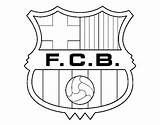 Barcelona Coloring Crest Soccer sketch template