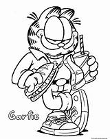 Coloring Garfield Printable Pages Kids 1013 sketch template