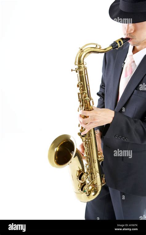 man blowing  trumpet  res stock photography  images alamy