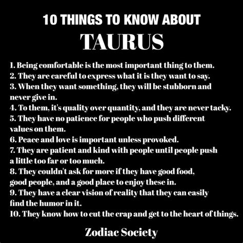 10 Things To Know About Taurus Zodiacsociety Taurus Things