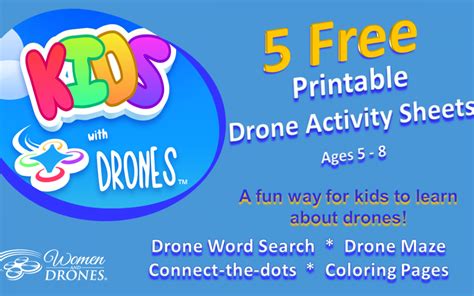 printable drone activities  kids women  drones