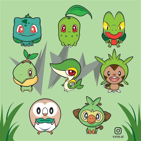 Who Is Your Favourite Pokémon Grass Starter Pokemon
