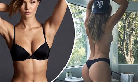 josephine skriver displays pert posterior in only a thong daily mail online