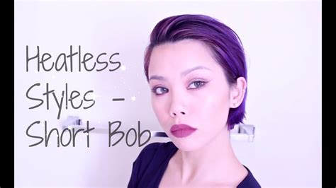 heatless sleek styles for short bob youtube