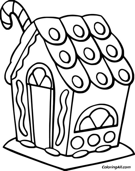 gingerbread house coloring pages coloringall