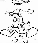 Duck Donald Coloring Angry Very Pages Wecoloringpage sketch template