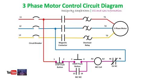 phase motor control circuit diagram rig electrician training youtube