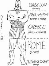 Daniel Nebuchadnezzar Dream Coloring King Pages Kingdoms Four Empires God School Bible Sunday Chapter Beasts Man Ezekiel sketch template