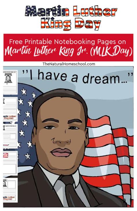 mlk day  printable notebooking pages  homeschool deals