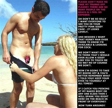 t96 in gallery 300 beach sissy 02 captions picture 2 uploaded by sissytina4u on