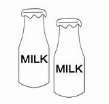 Milk Clipart Colouring Carton Coloring Bottle Water Jug Clip Glass Cliparts Clipartmag Library sketch template