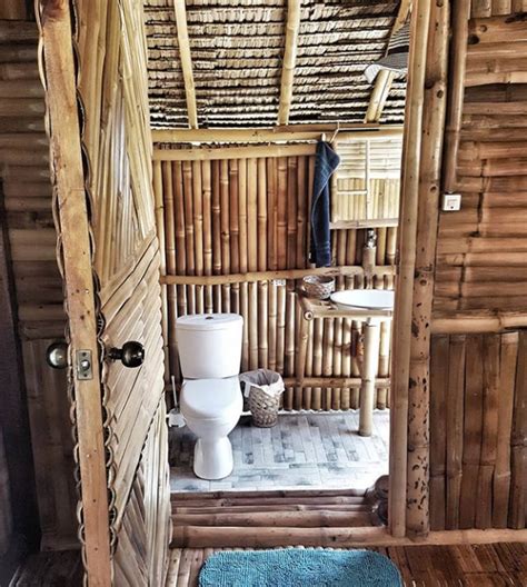 nipa hut bathroom bamboo house   wooden house