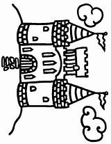 Coloring Castle Pages Printable Colouring Library Clipart Beanstalk Jack sketch template