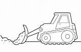 Bulldozer Shovel Mecanic Kleurplaat Kleurplaten Dozer sketch template