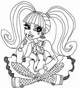 Monster High Coloring Pages Color Az Printable Draculaura Cute sketch template