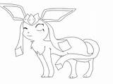 Pokemon Glaceon Eevee Evolutions sketch template