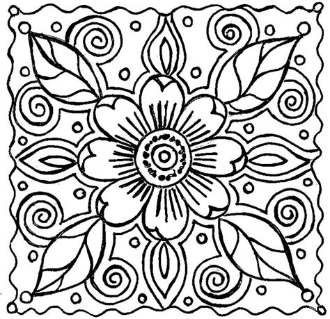 abstract flower coloring pagespin  linda sangiorgio  crafty